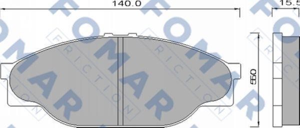 Fomar friction FO 493981 Brake Pad Set, disc brake FO493981