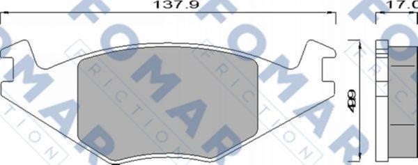 Fomar friction FO 436881 Brake Pad Set, disc brake FO436881