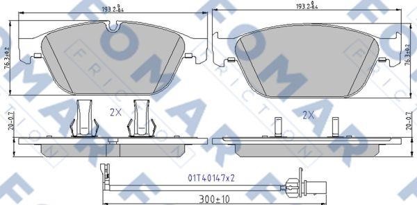 Fomar friction FO 998981 Brake Pad Set, disc brake FO998981