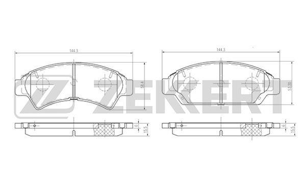 Zekkert BS-2087 Brake Pad Set, disc brake BS2087