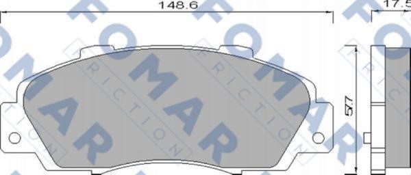 Fomar friction FO 488181 Brake Pad Set, disc brake FO488181