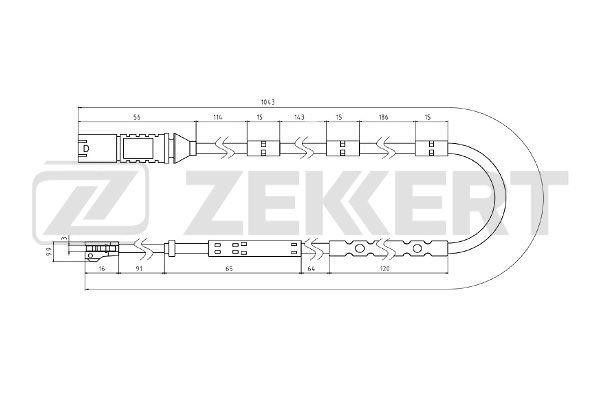 Zekkert BS-8083 Warning contact, brake pad wear BS8083