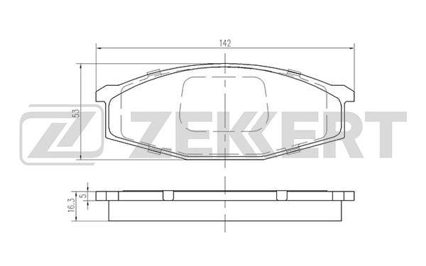 Zekkert BS-2150 Front disc brake pads, set BS2150