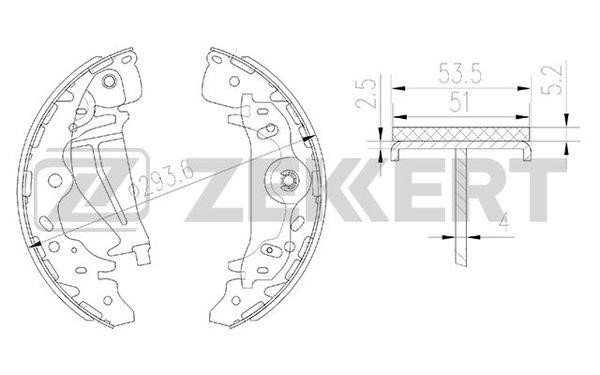 Zekkert BK-4159 Brake shoe set BK4159