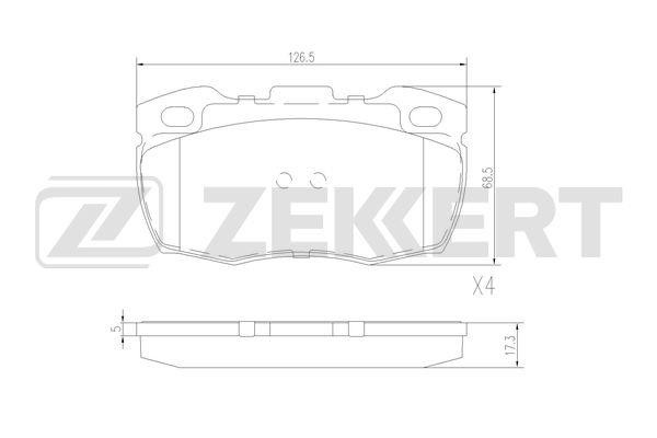 Zekkert BS-2976 Brake Pad Set, disc brake BS2976