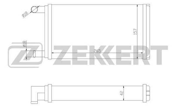 Zekkert MK5004 Heat exchanger, interior heating MK5004