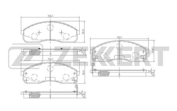 Zekkert BS-1870 Brake Pad Set, disc brake BS1870
