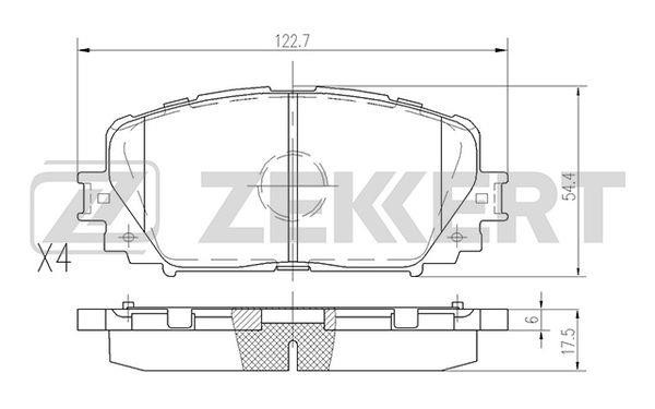 Zekkert BS-2079 Front disc brake pads, set BS2079