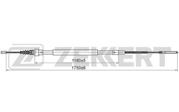 Zekkert BZ-1093 Cable, parking brake BZ1093