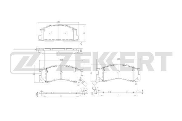 Zekkert BS-3024 Brake Pad Set, disc brake BS3024