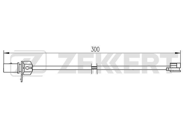 Zekkert BS-8110 Warning contact, brake pad wear BS8110