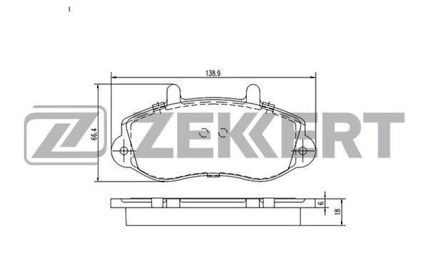 Zekkert BS-2420 Front disc brake pads, set BS2420