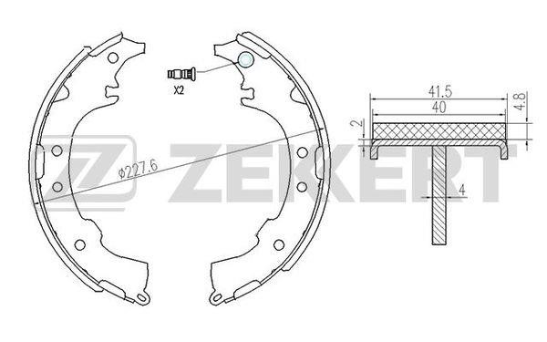 Zekkert BK-4123 Brake shoe set BK4123