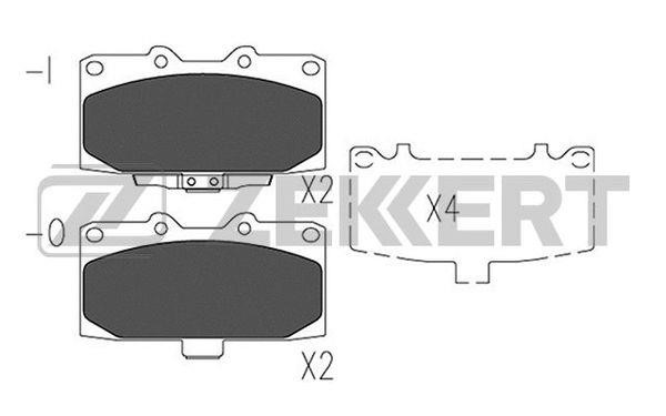 Zekkert BS-2155 Front disc brake pads, set BS2155