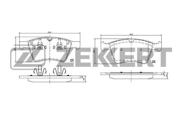 Zekkert BS-2126 Front disc brake pads, set BS2126