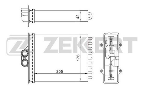 Zekkert MK5034 Heat exchanger, interior heating MK5034