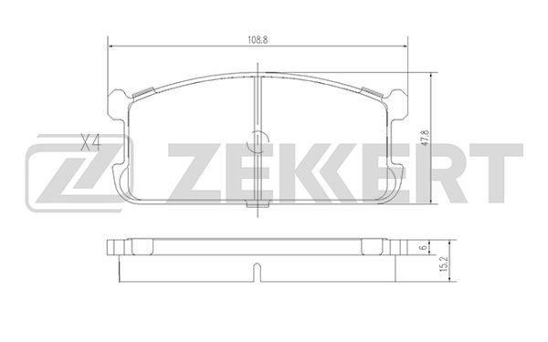 Zekkert BS-2533 Front disc brake pads, set BS2533
