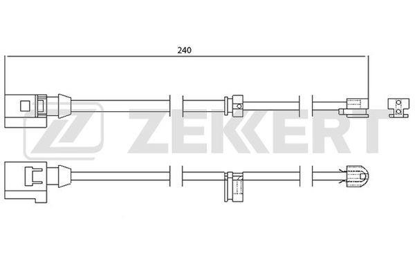 Zekkert BS-8028 Warning Contact, brake pad wear BS8028