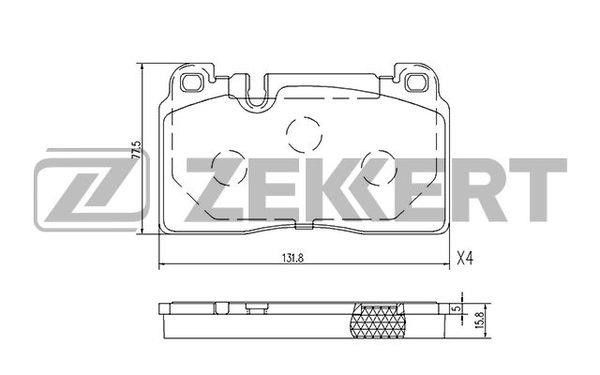Zekkert BS-2456 Front disc brake pads, set BS2456