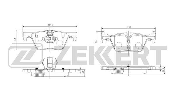 Zekkert BS-2149 Rear disc brake pads, set BS2149