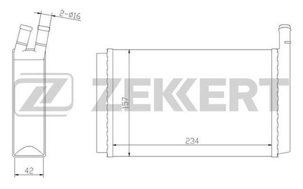 Zekkert MK-5007 Heat Exchanger, interior heating MK5007