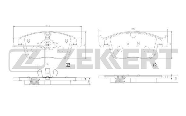 Zekkert BS-1398 Brake Pad Set, disc brake BS1398