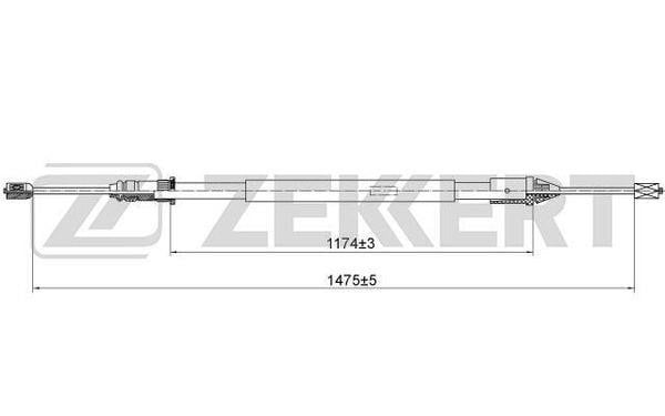 Zekkert BZ-1199 Cable, parking brake BZ1199