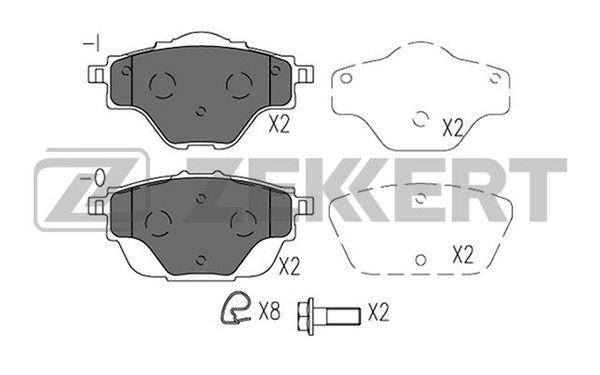 Zekkert BS-1404 Rear disc brake pads, set BS1404