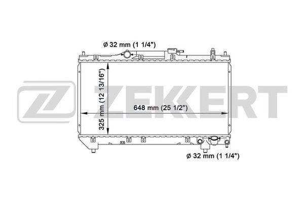 Zekkert MK-1547 Radiator, engine cooling MK1547