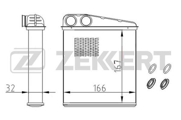 Zekkert MK-5121 Heat Exchanger, interior heating MK5121