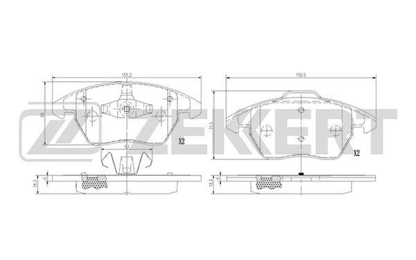 Zekkert BS-1375 Brake Pad Set, disc brake BS1375
