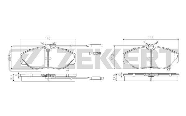 Zekkert BS-2869 Front disc brake pads, set BS2869