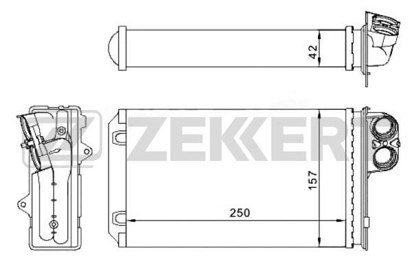 Zekkert MK-5078 Heat Exchanger, interior heating MK5078
