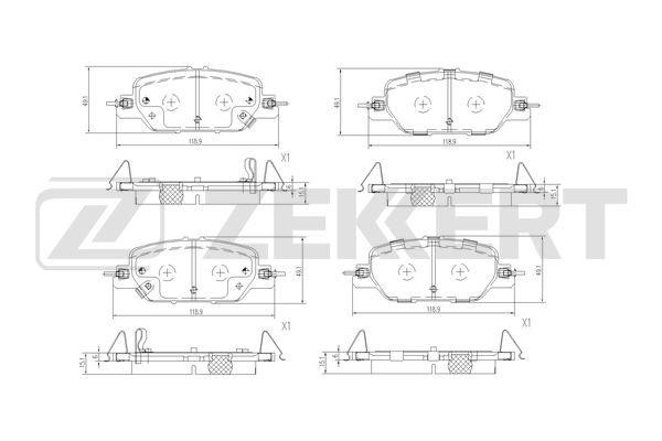 Zekkert BS-3066 Brake Pad Set, disc brake BS3066