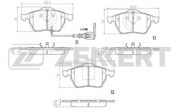 Zekkert BS-2902 Brake Pad Set, disc brake BS2902
