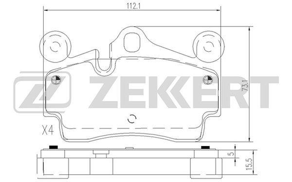 Zekkert BS-2834 Brake Pad Set, disc brake BS2834