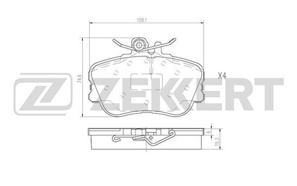 Zekkert BS-2868 Brake Pad Set, disc brake BS2868