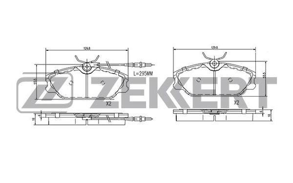 Zekkert BS-1281 Brake Pad Set, disc brake BS1281