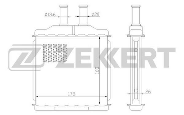 Zekkert MK-5045 Heat exchanger, interior heating MK5045