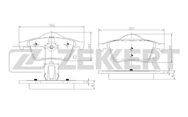 Zekkert BS-2759 Brake Pad Set, disc brake BS2759