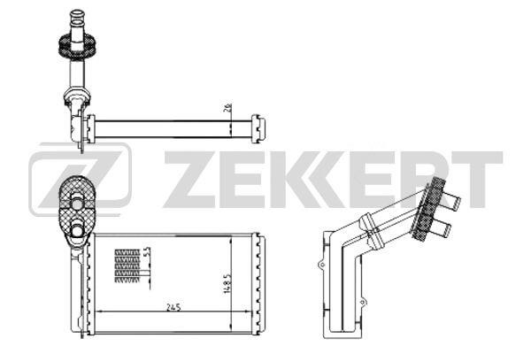 Zekkert MK5032 Heat exchanger, interior heating MK5032