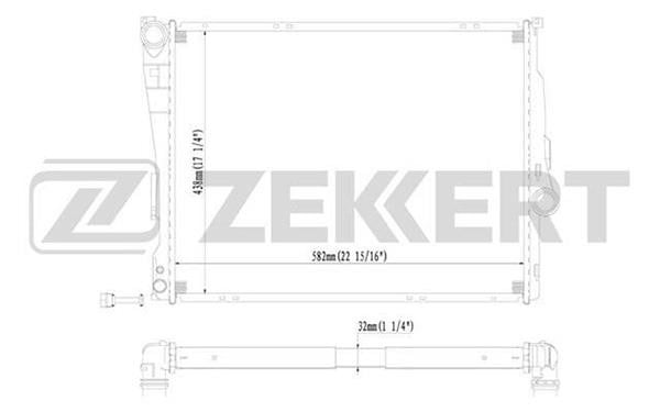Zekkert MK-1111 Radiator, engine cooling MK1111