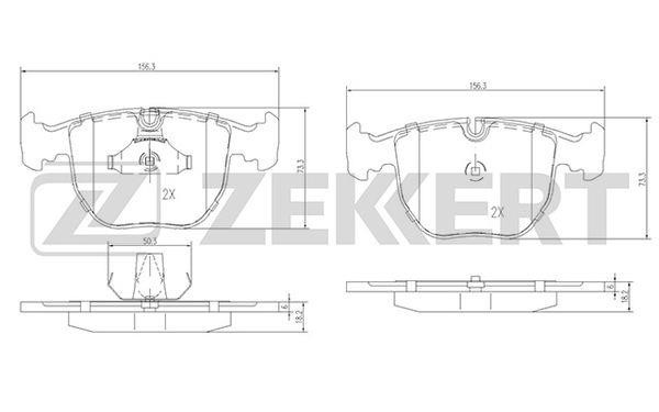 Zekkert BS-1150 Brake Pad Set, disc brake BS1150