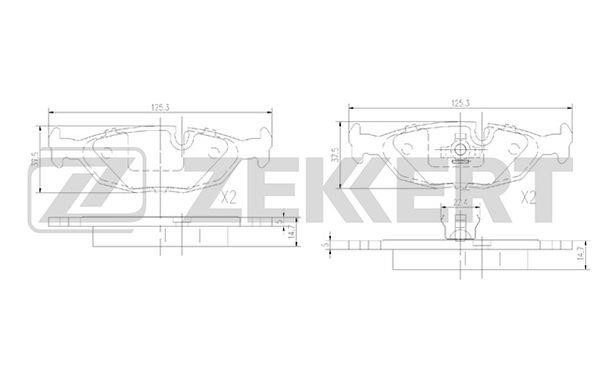 Zekkert BS-1385 Front disc brake pads, set BS1385