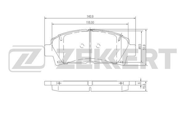 Zekkert BS-1869 Front disc brake pads, set BS1869