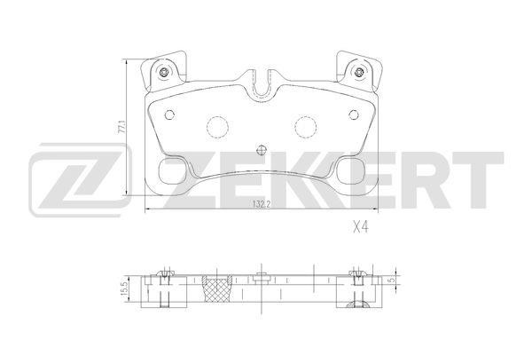 Zekkert BS-2943 Brake Pad Set, disc brake BS2943