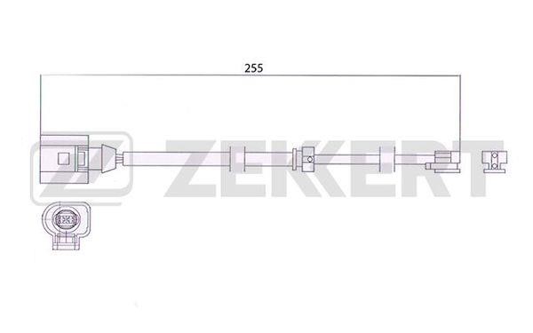 Zekkert BS-8044 Warning Contact, brake pad wear BS8044