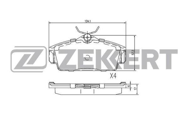 Zekkert BS-2313 Brake Pad Set, disc brake BS2313