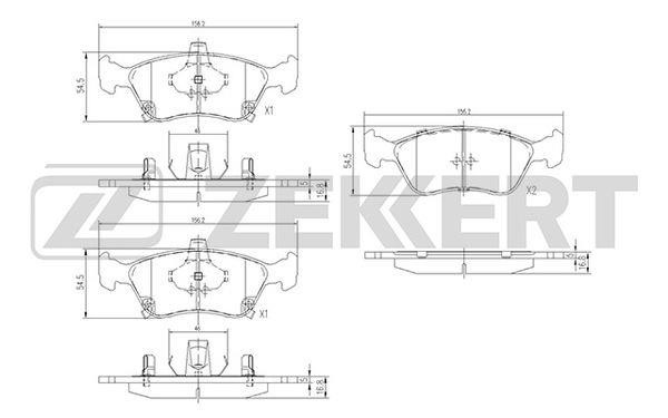 Zekkert BS-2692 Brake Pad Set, disc brake BS2692