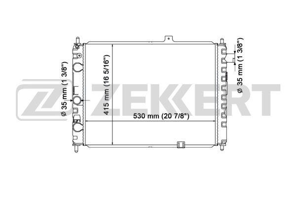 Zekkert MK-1257 Radiator, engine cooling MK1257